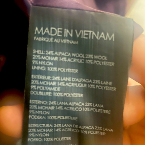 Club Monaco boucle’ cocoon coat, XS/Petite - Picture 3 of 3